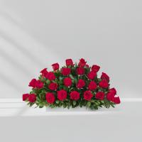 Centro de 50 rosas rojas