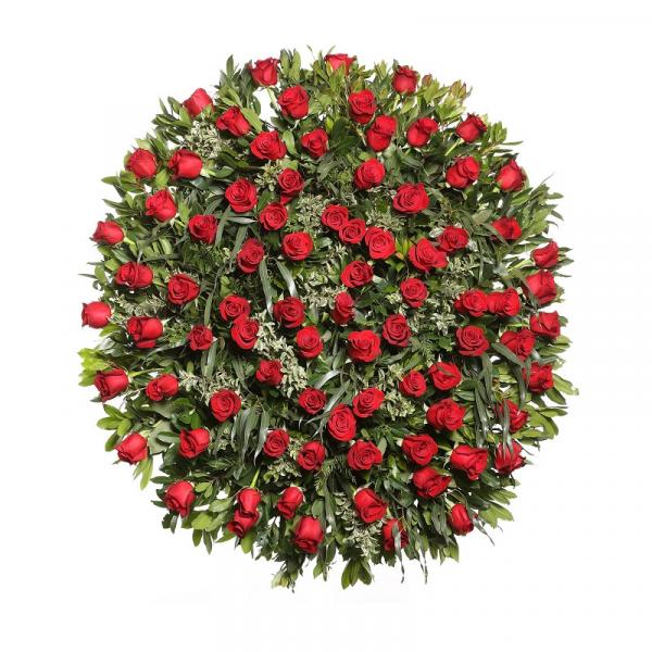 Rosas rojas y verdes variados